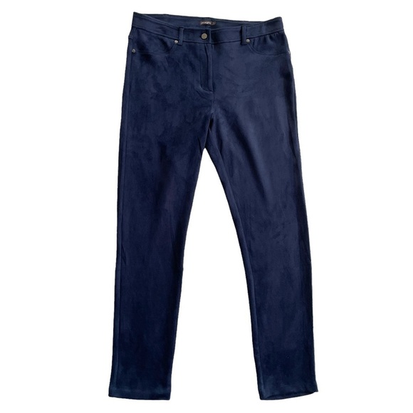 J. McLaughlin Becca Faux Suede Leggings in Winter Navy 8 - Picture 3 of 9